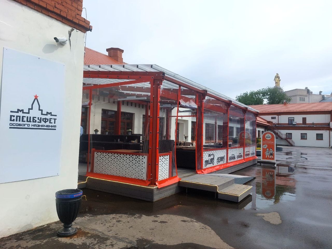ПВХ шторы для летней террасы кафе в Котельниках